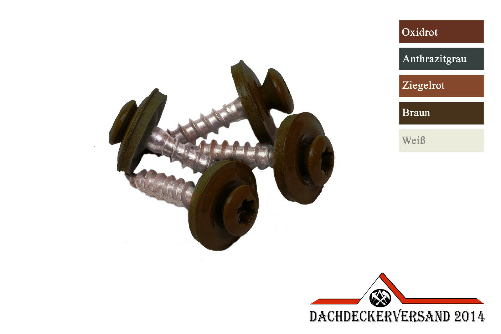 4,5 x 35 mm Spenglerschrauben mit Dichtscheibe farbig - 25 Stück