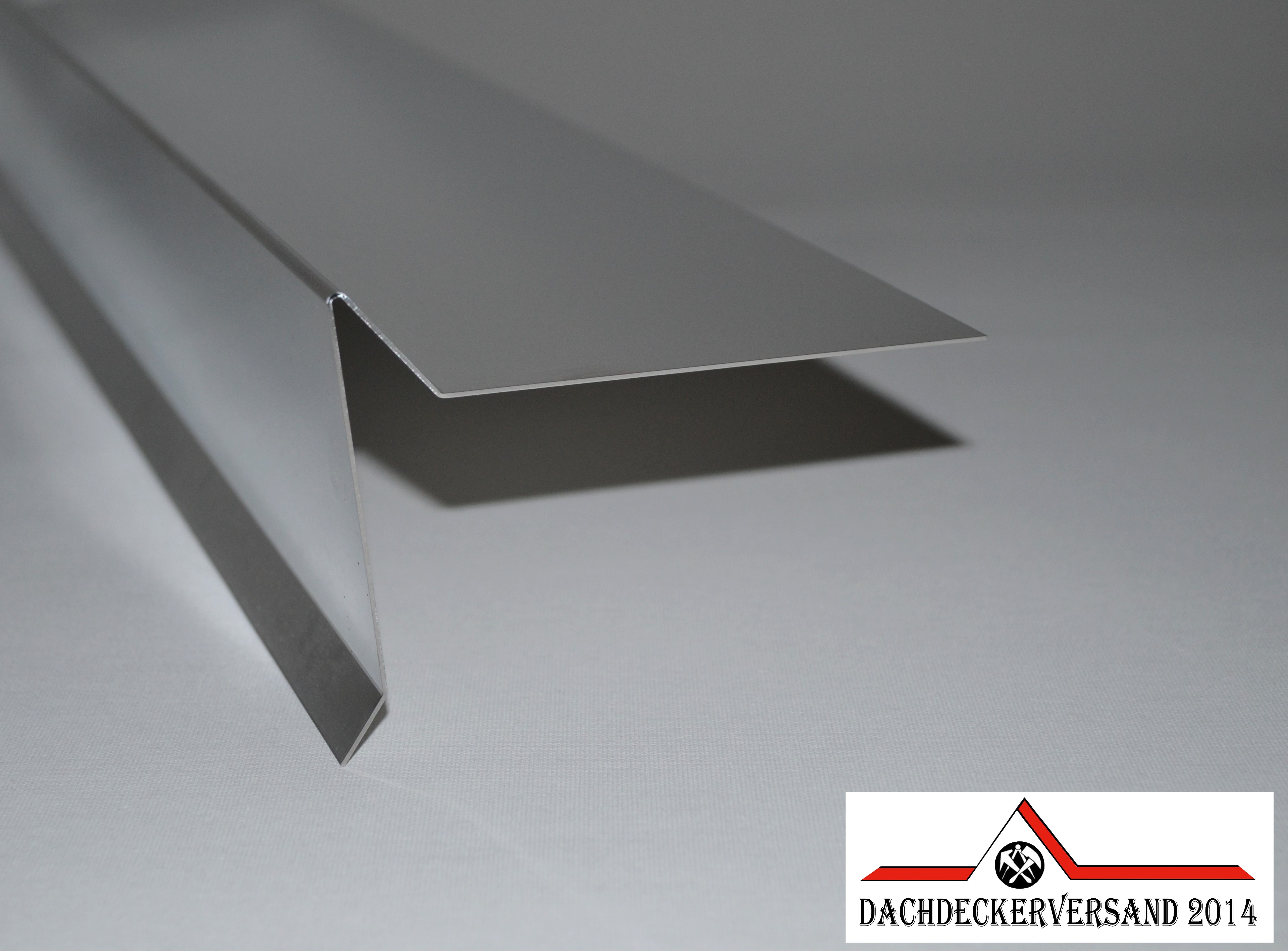 2 m Ortblech Ortgang Ortgangblech Dachblech  Alu Aluminium natur 0,8 mm stark (Form D)  