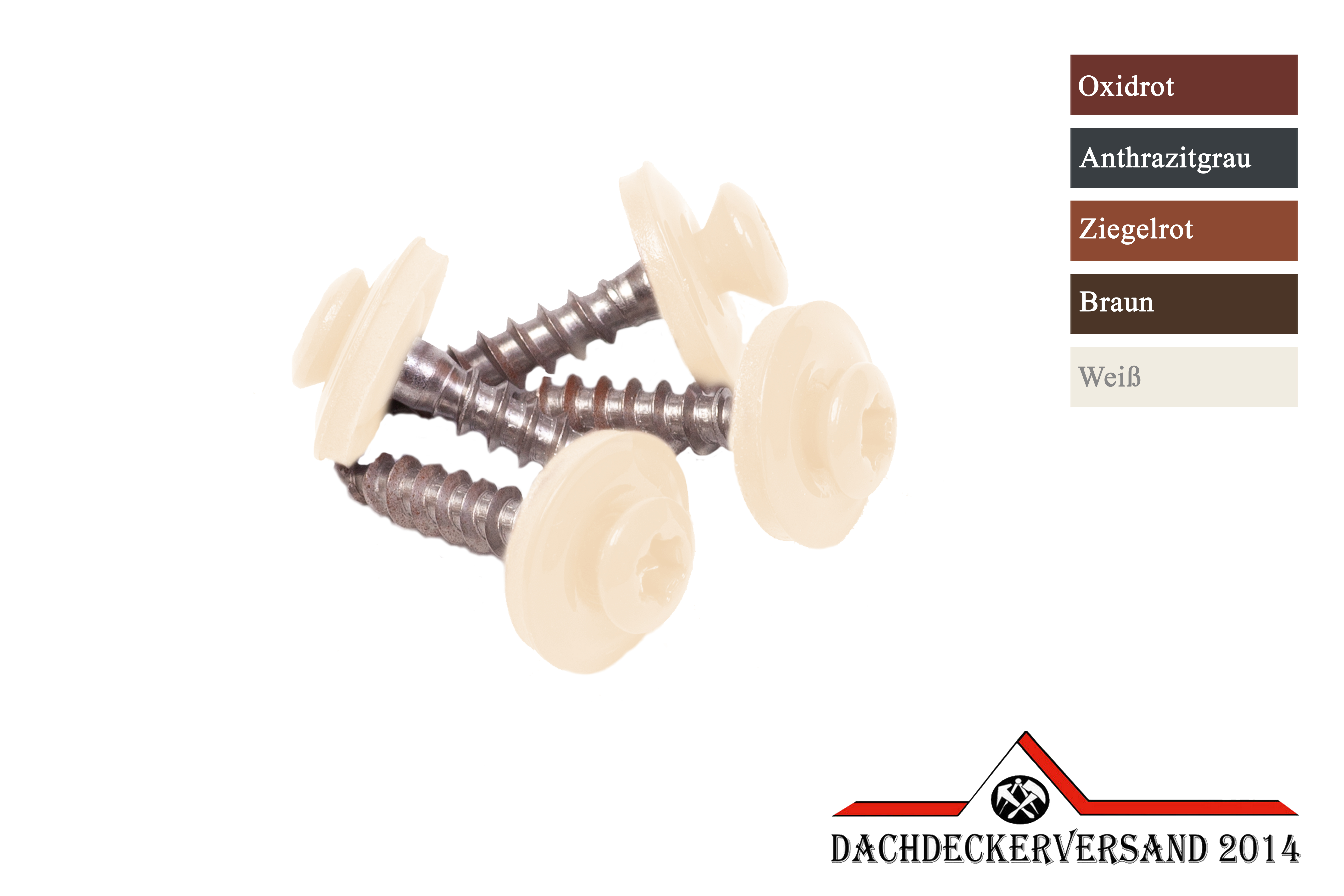4,5 x 25 mm Spenglerschrauben mit Dichtscheibe Dichtschraube farbig - 25 Stück 