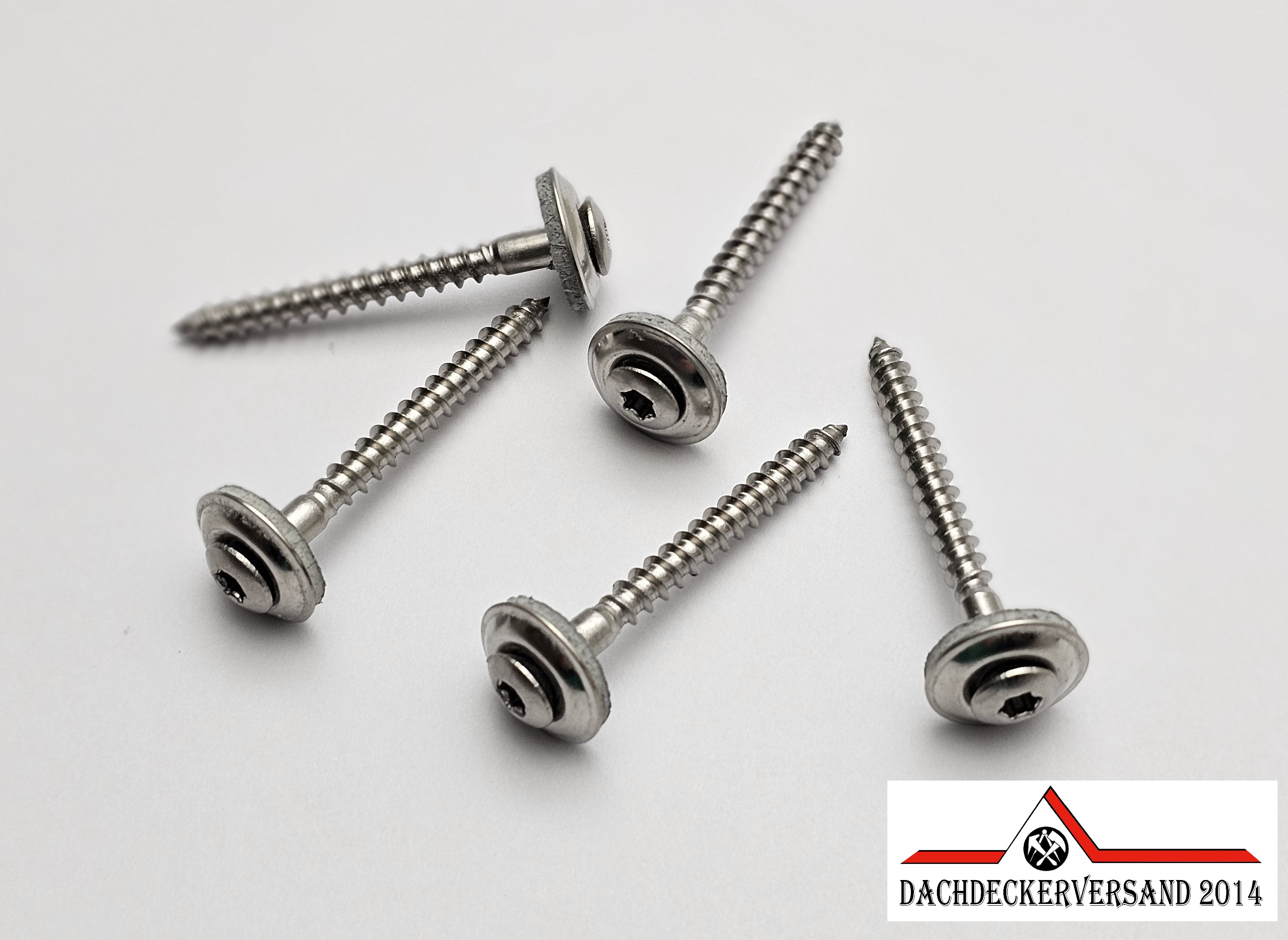 4,5 x 45 mm Spenglerschrauben Edelstahl A2 mit Dichtscheibe Schraube Spenglerschraube - 25 Stück 