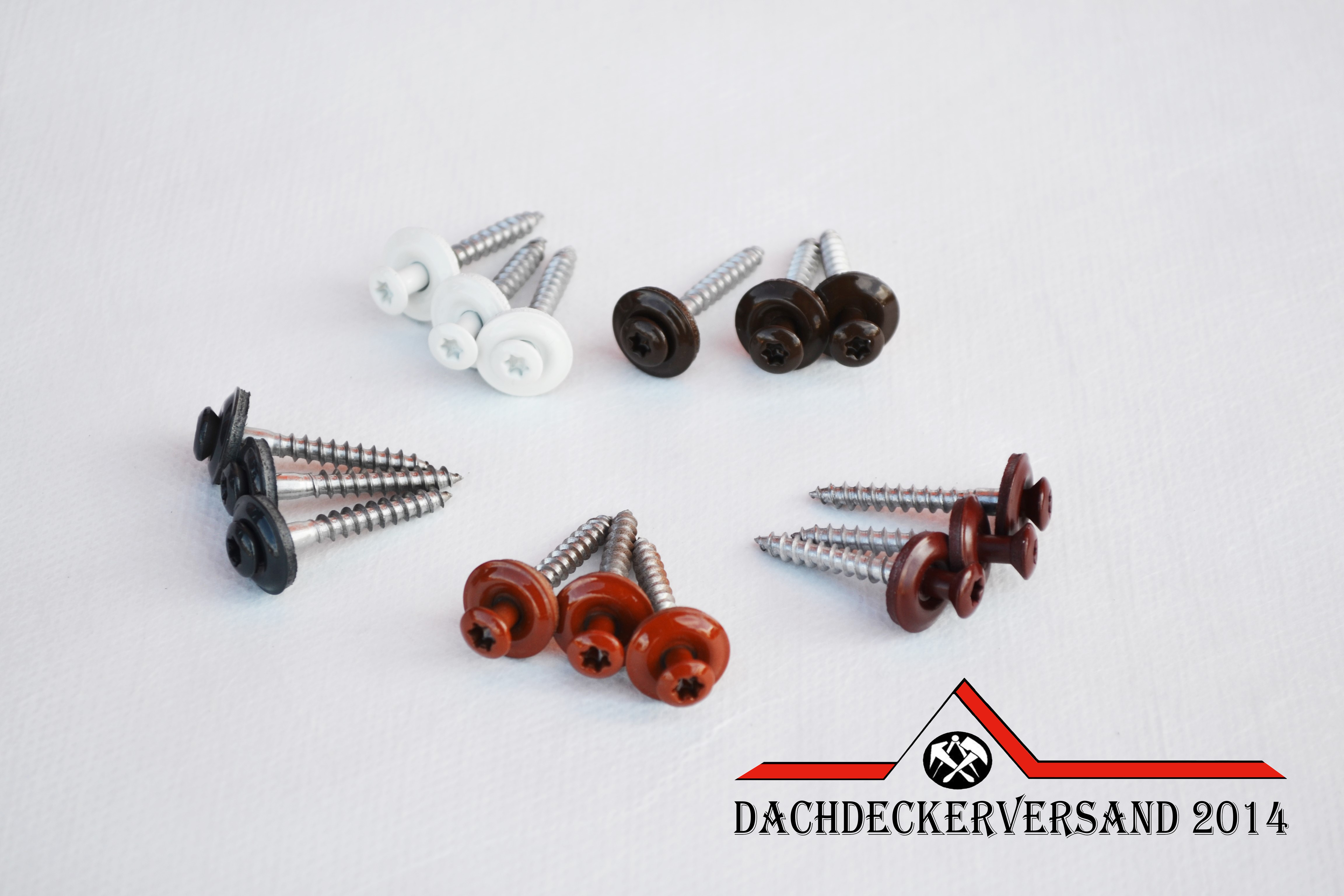 4,5 x 25 mm Spenglerschrauben mit Dichtscheibe Dichtschraube farbig - 25 Stück 