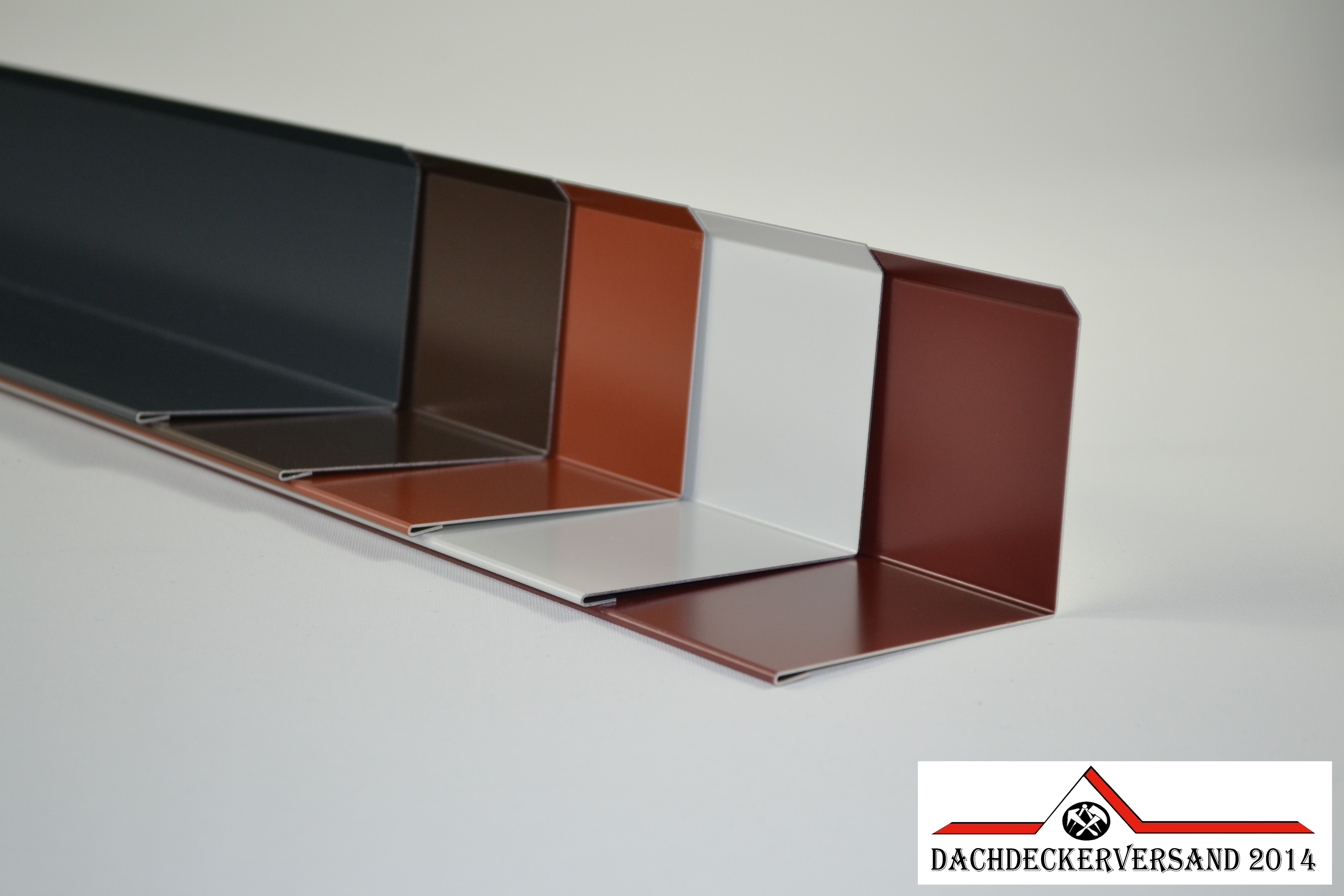 1 m Brustblech Wandanschlussblech Wandwinkel Dachblech Aluminium farbig 0,8 mm stark (Form C) 