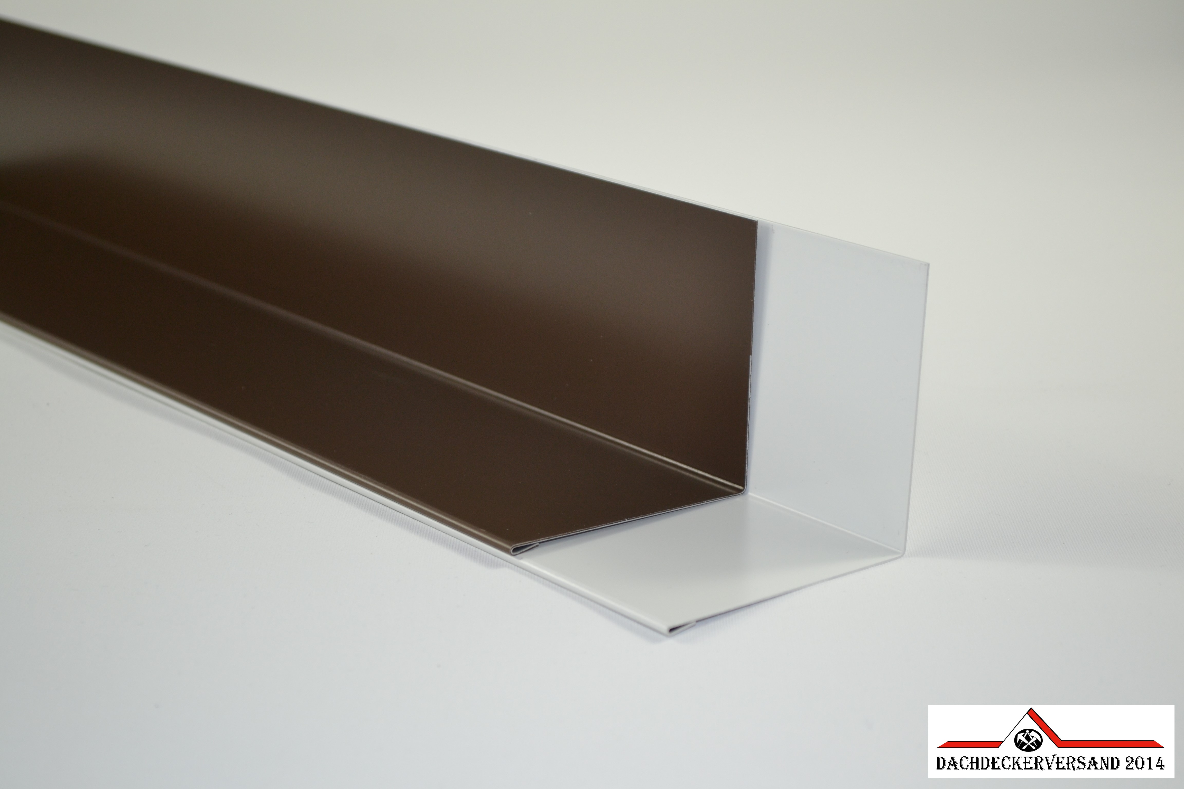 1 m Brustblech Wandanschlussblech Wandwinkel Dachblech Aluminium farbig 0,8 mm stark (Form B)