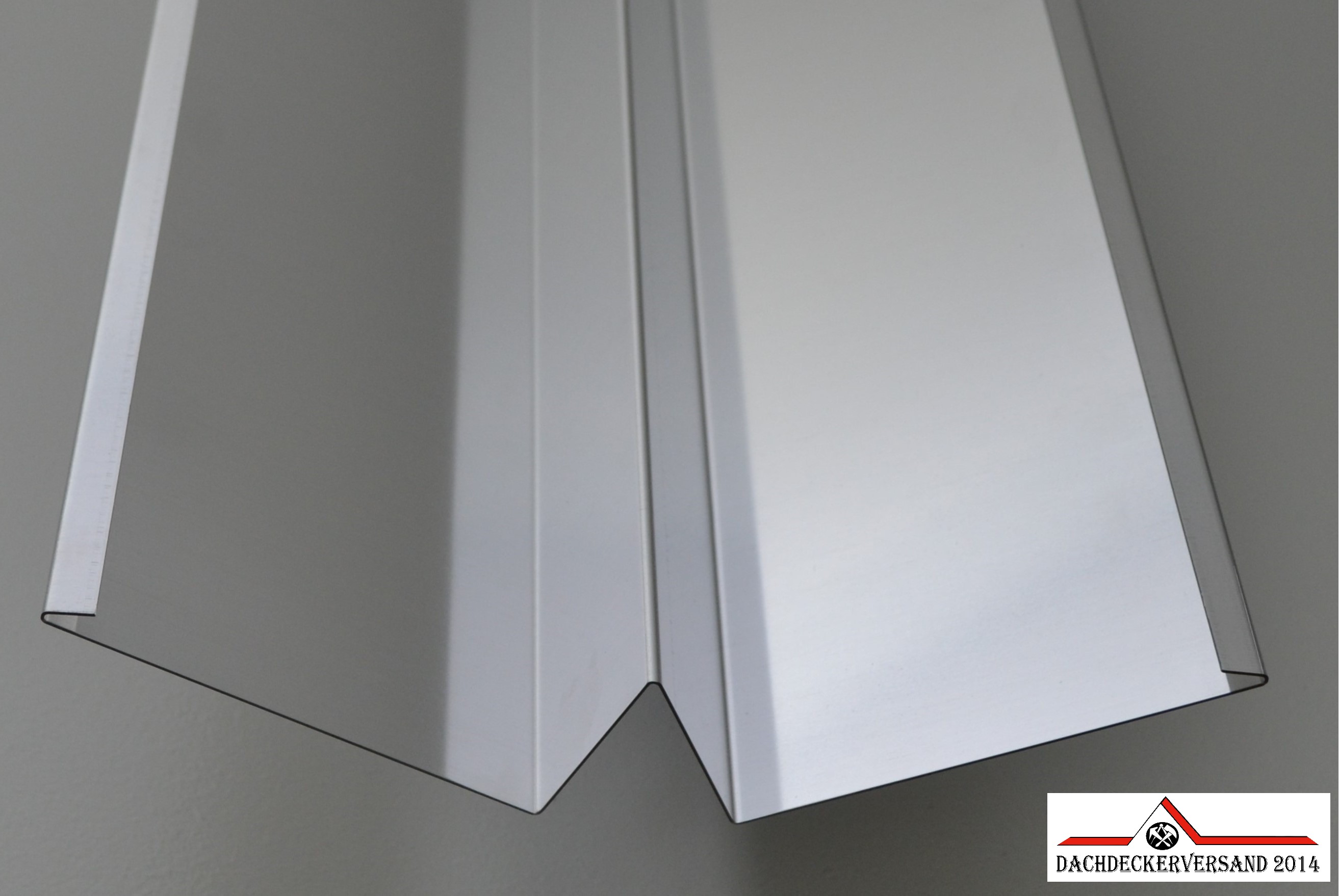 2 m lang Kehlblech Dachblech Kehle Aluminium natur 0,8 mm stark 